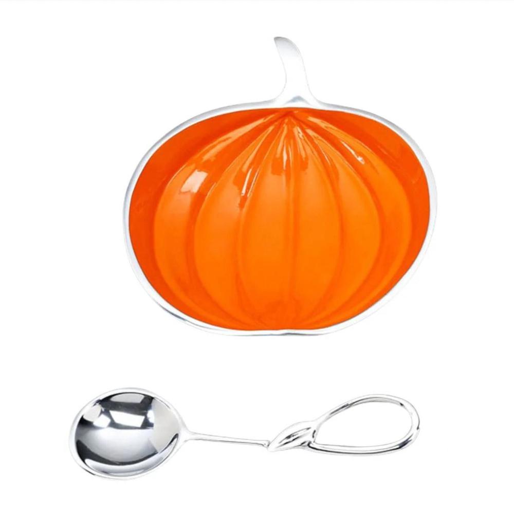NEW INSPIRED GENERATIONS lil' pumpkin with spoon - large in silver